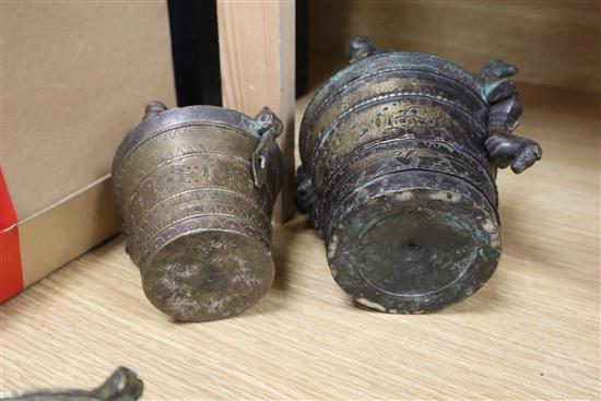 Various sets of brass weights